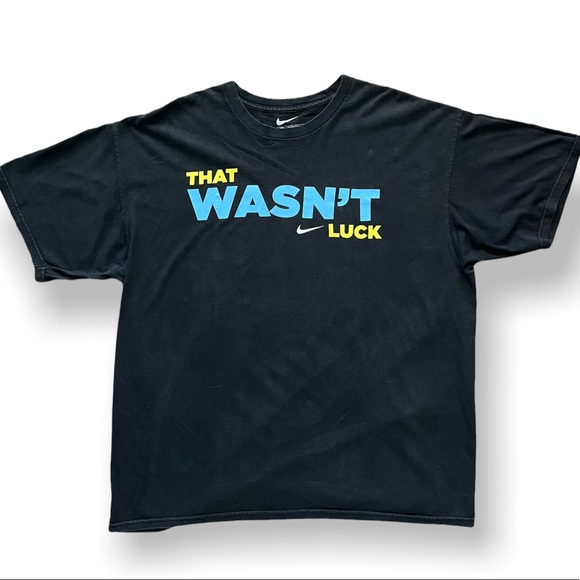 Vintage 2000’s X-Large Nike “It Wasn’t Luck” T-shirt - Picture 1 of 3